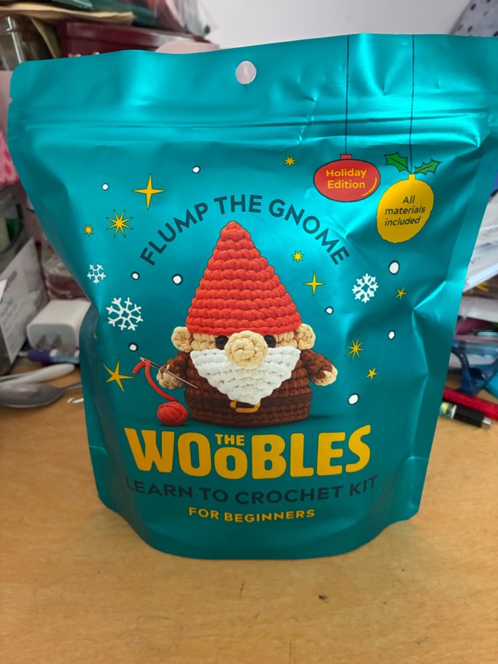 The Woobles Flump The Gnome Crochet Kit - sold out online